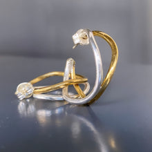 Load image into Gallery viewer, Bi-metal Wave earrings