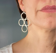 Load image into Gallery viewer, Nera Earrings – Bold Geometry in Handcrafted Silver