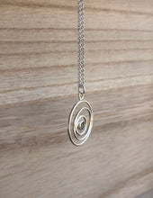 Load image into Gallery viewer, “Three faces of the moon” necklace with green tourmaline