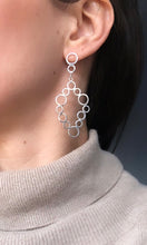 Load image into Gallery viewer, Large dangle silver earrings handmade