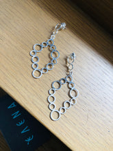 Load image into Gallery viewer, Large dangle silver earrings handmade