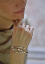 Load image into Gallery viewer, Silver Double Wave Bracelet