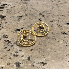Load image into Gallery viewer, "Three faces of the Moon" earrings - gold-plated