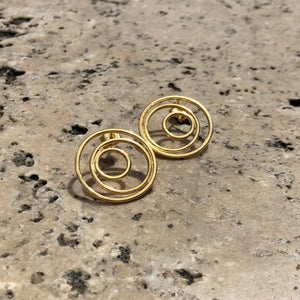 "Three faces of the Moon" earrings - gold-plated