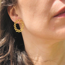 Load image into Gallery viewer, Helios gold stud earrings