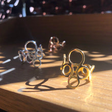 Load image into Gallery viewer, Silver ring bands in silver and gold plated