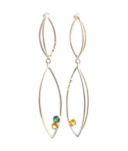 Load image into Gallery viewer, 3d earrings with gemstones
