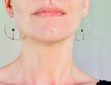 Load image into Gallery viewer, Teardrops in sterling silver with green tourmaline gemstones