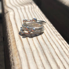 Load image into Gallery viewer, Stackable Bubbles ring in silver with silver bubbles