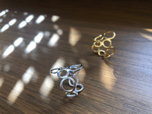 Load image into Gallery viewer, Large circle ring bands in silver and gold plated