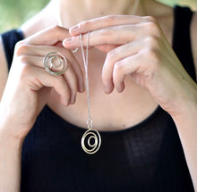 Load image into Gallery viewer, "Three Faces Of The Moon" Pendant in Silver