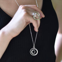 Load image into Gallery viewer, "Three Faces Of The Moon" Pendant in Silver