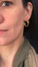 Load image into Gallery viewer, Small crown hoops