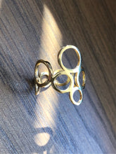 Load image into Gallery viewer, Large circle ring band gold plated silver