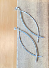 Load image into Gallery viewer, “Fishies” earrings in Sterling Silver -  Elegant Minimalist Dangle Jewelry
