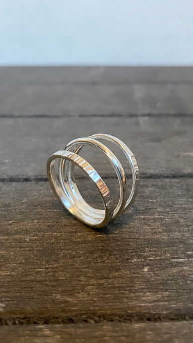 Triple silver ring