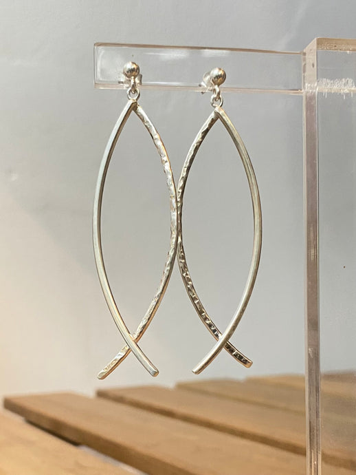 “Fishies” earrings in Sterling Silver -  Elegant Minimalist Dangle Jewelry