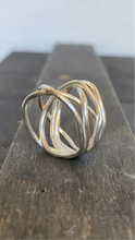 Load image into Gallery viewer, Silver tangle large ring