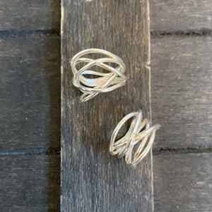 Two silver rings from the silver tangle collection 