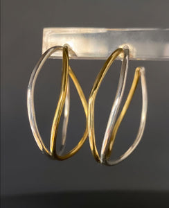 Bi-metal Wave earrings