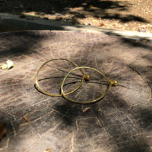 Load image into Gallery viewer, Gold plated handmade hoop earrings