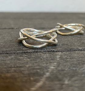 Silver tangle small ring