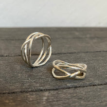 Load image into Gallery viewer, Silver tangle small ring