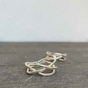 Silver tangle small ring