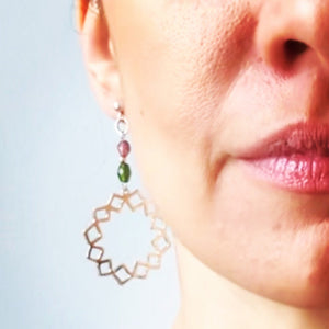 Helios tourmaline dangle earrings