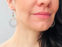 Load image into Gallery viewer, Helios tourmaline dangle earrings