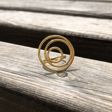 Load image into Gallery viewer, &quot;Three faces of the Moon&quot; ring - gold-plated