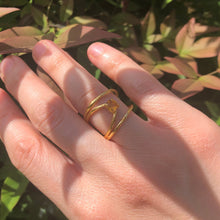 Load image into Gallery viewer, Yellow citrine gold rhombus ring
