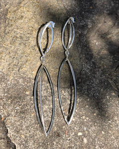 3d earrings in sterling silver