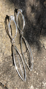 3d earrings in sterling silver