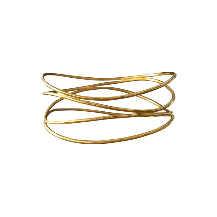 Gold Douple Wave Bracelet