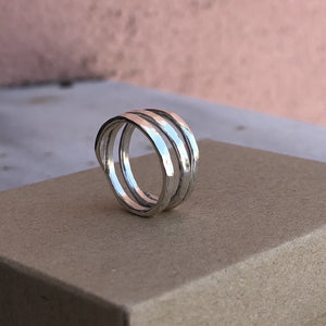 Silver Stripes Ring