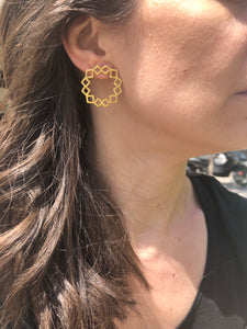 Helios silver stud earrings